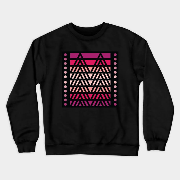 “Dimensional Peaks” - V.5 Red - (Geometric Art) (Dimensions) - Doc Labs Crewneck Sweatshirt by Doc Labs